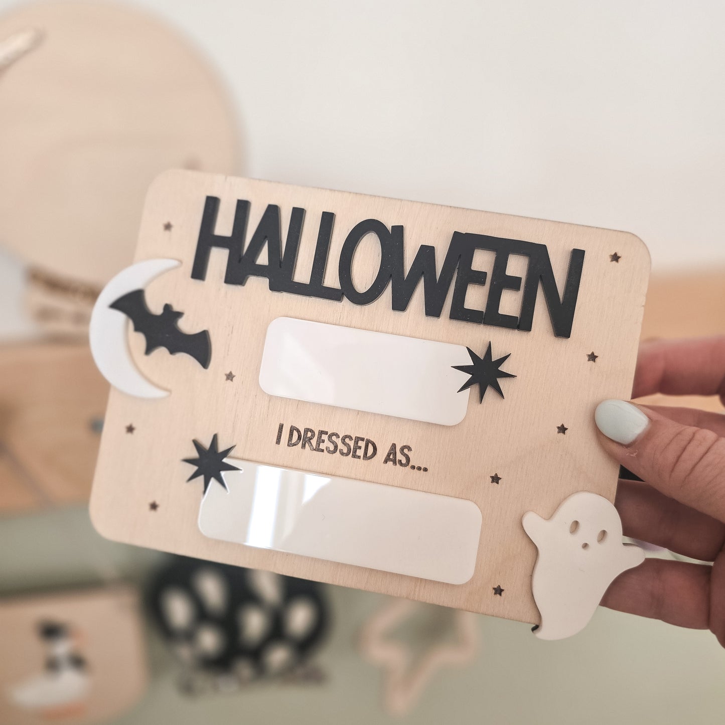 Halloween costume memory board