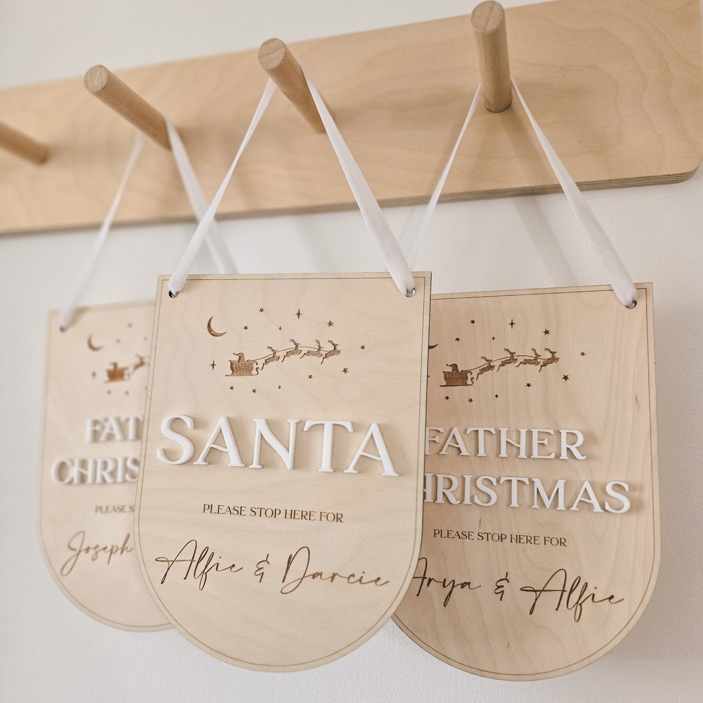 Personalised 'stop here' Christmas sign