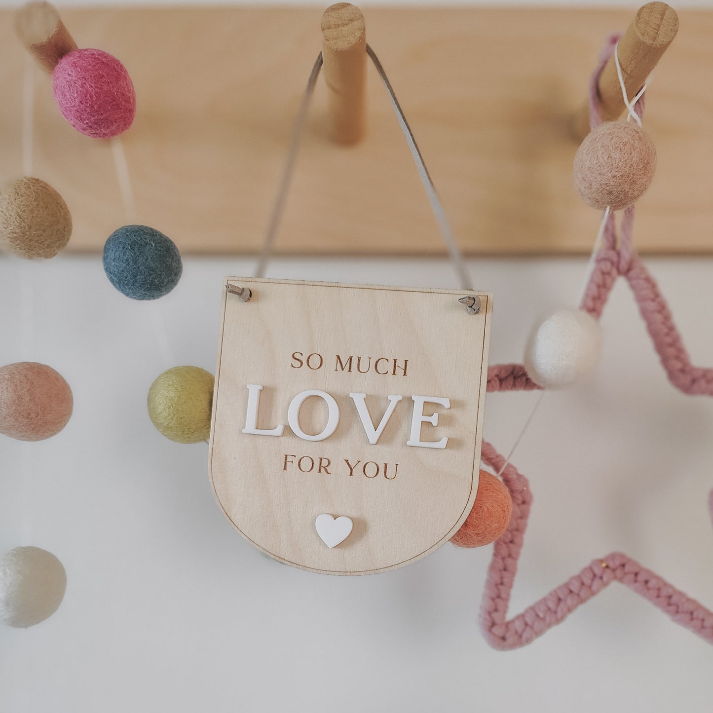 So much love for you, mini hanging banner