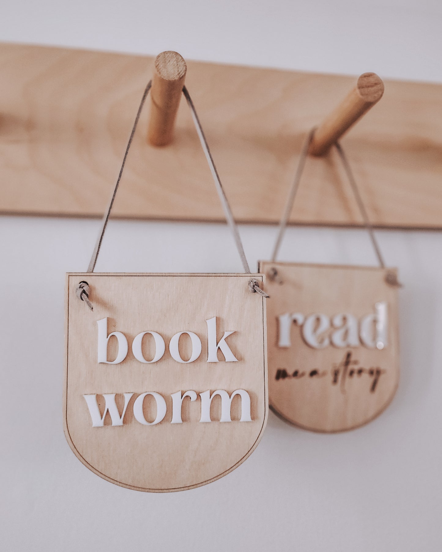 Book worm mini hanging banner