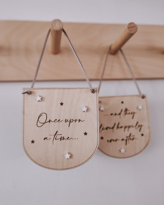 Once upon a time mini hanging banner