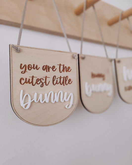 Cutest bunny mini hanging banner