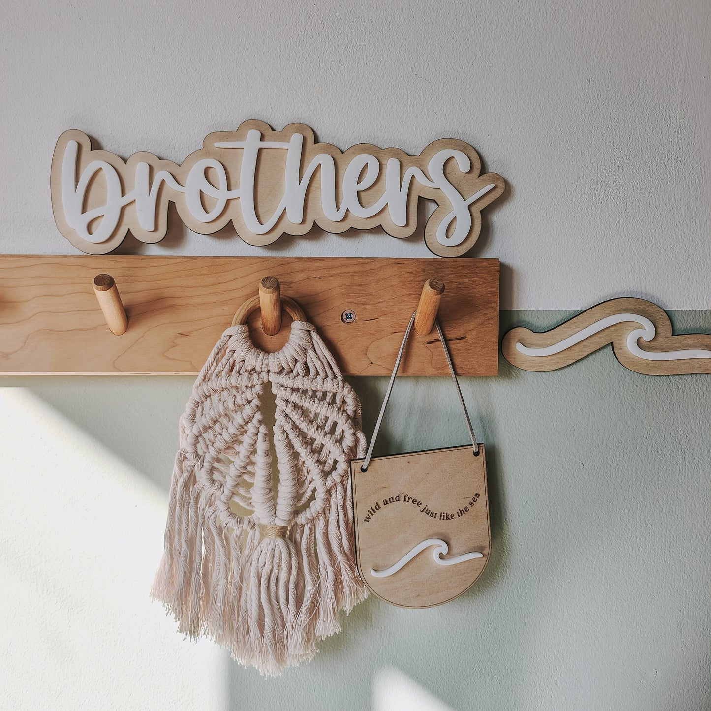 Wild and free just like the sea mini hanging banner