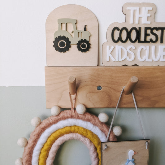 Tractor shelf sitter decoration