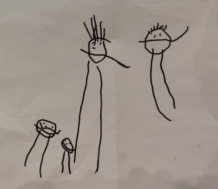 Children's drawing engraved magnet