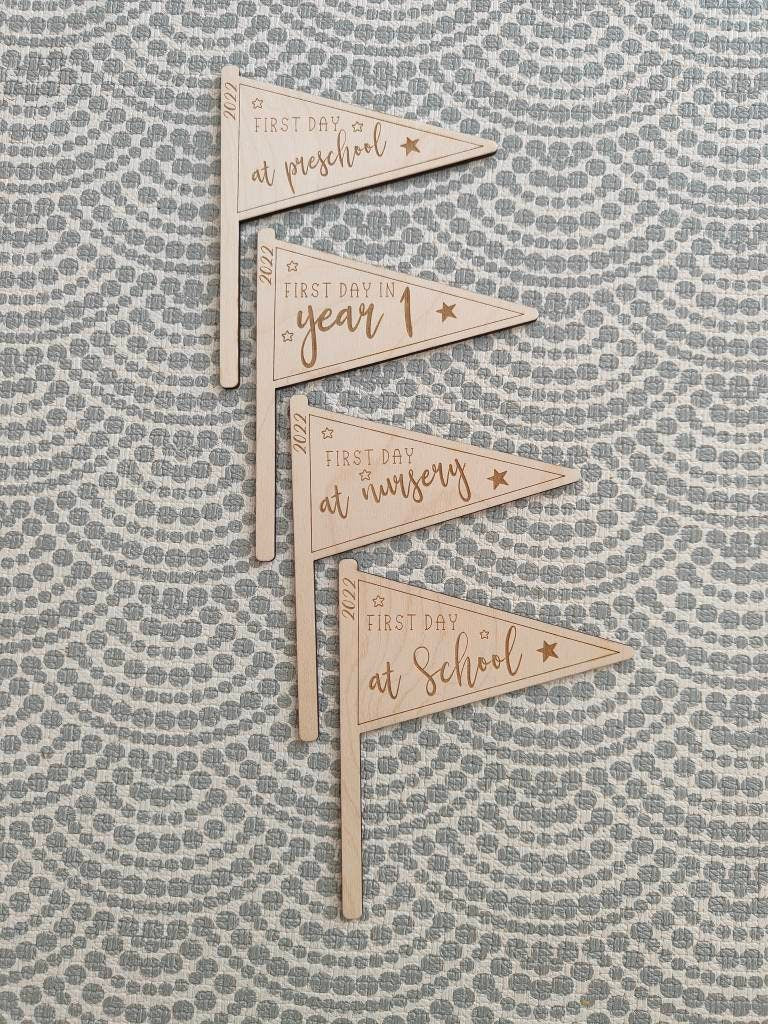 First day of school flag