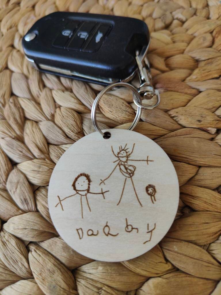 Child's drawing keyring