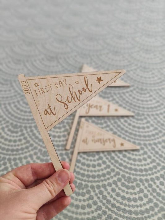 First day of school flag