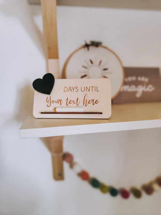 Custom countdown to birthday board