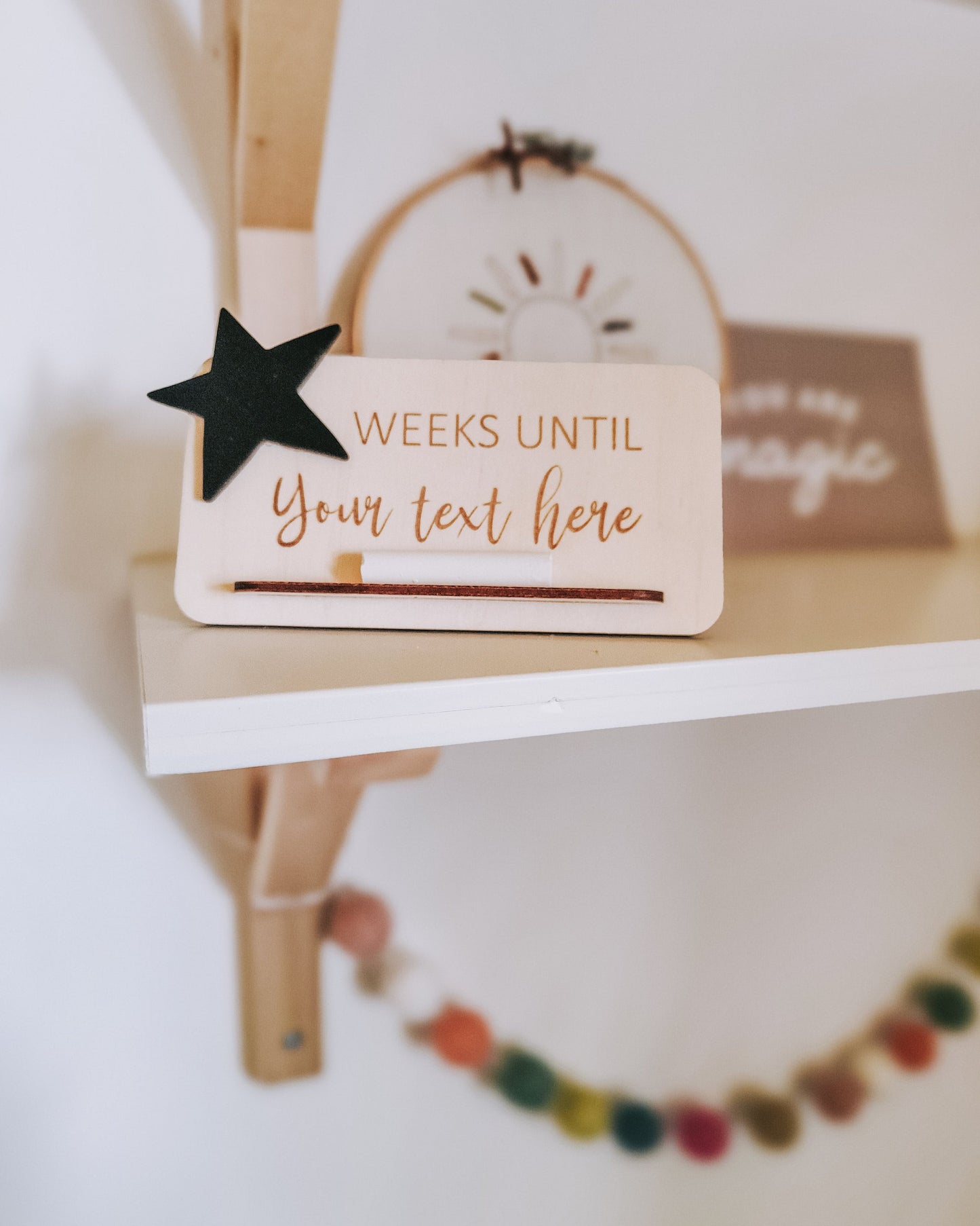 Custom countdown to birthday board