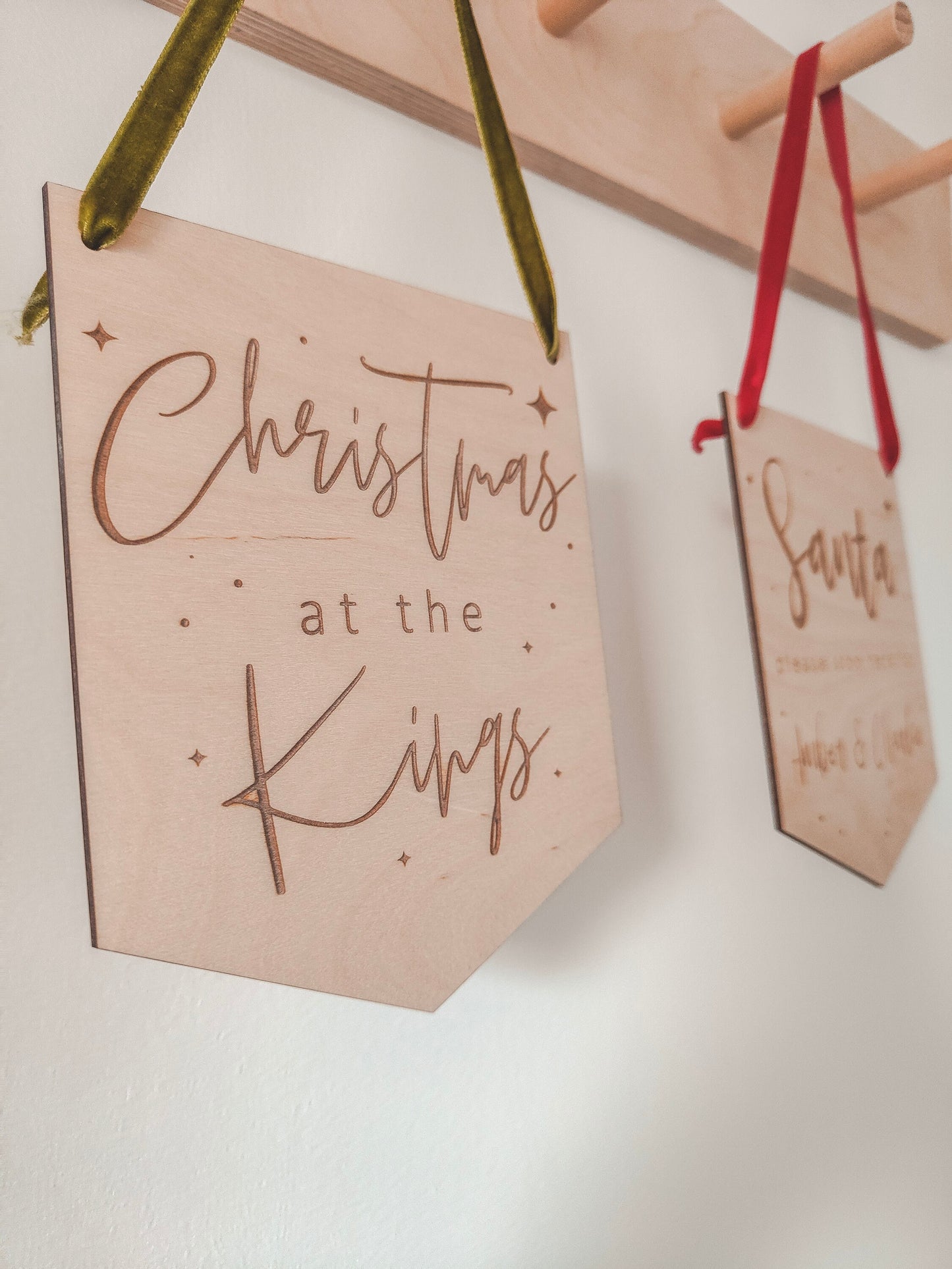 Christmas at... personalised hanging banner