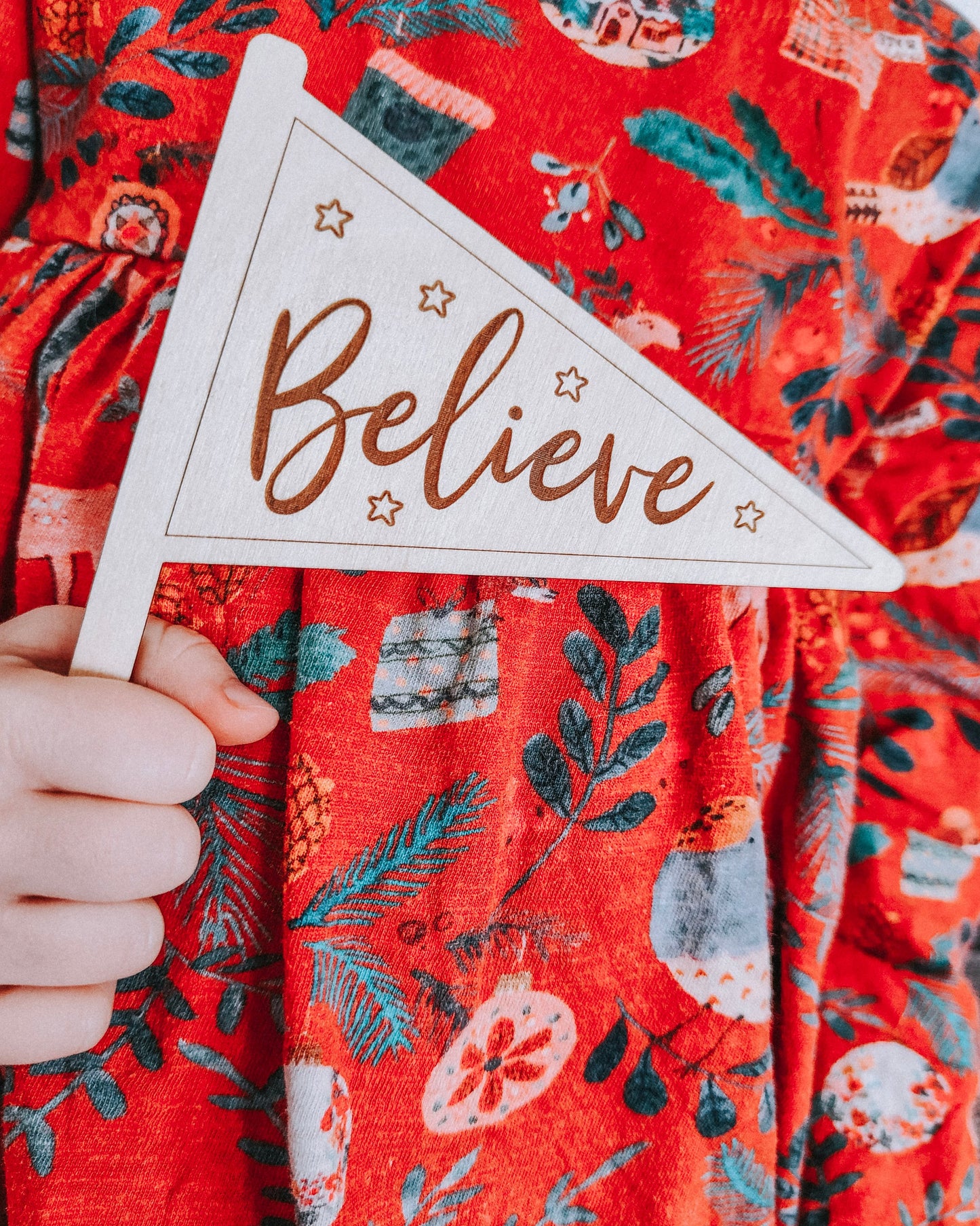 Wooden Believe flag