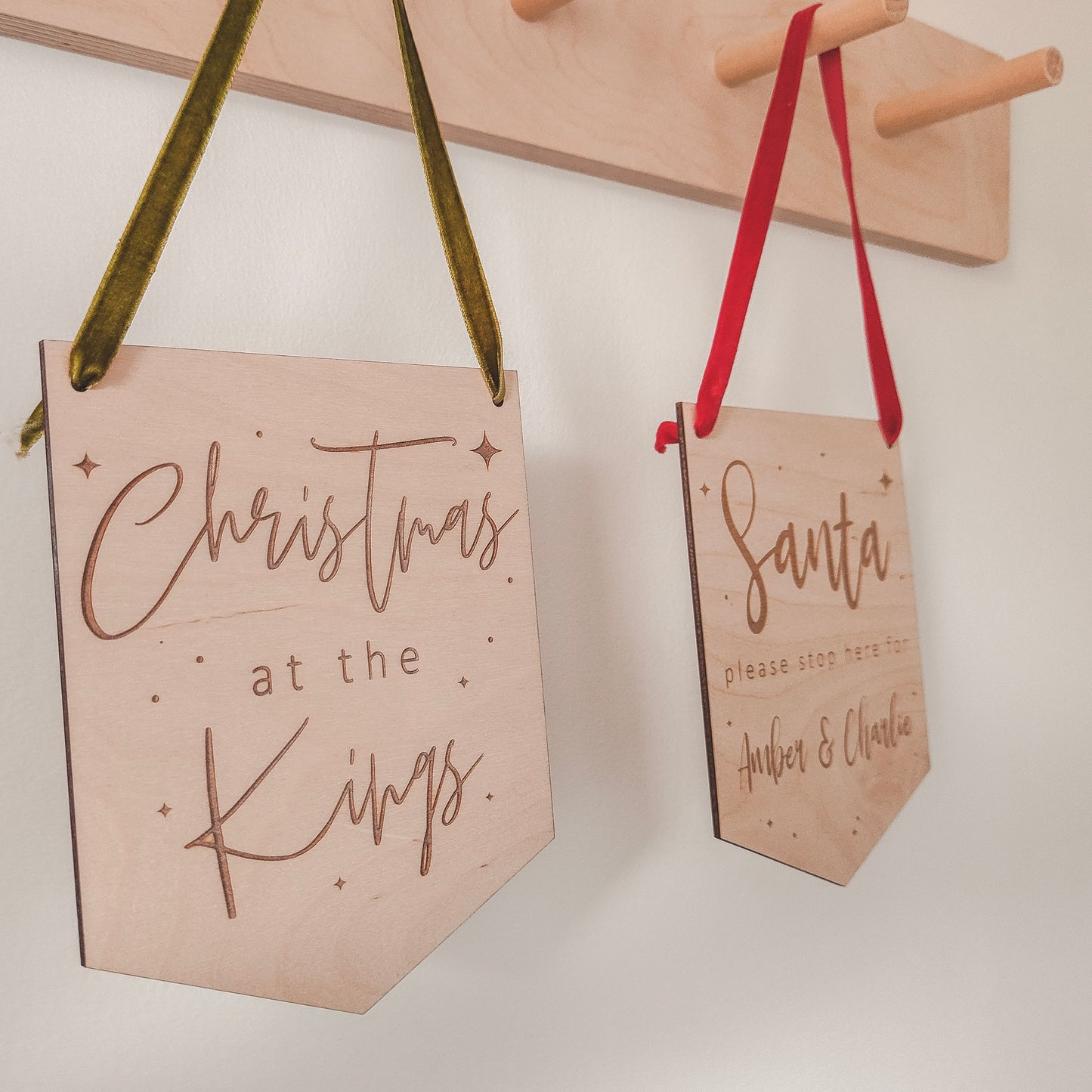 Christmas at... personalised hanging banner