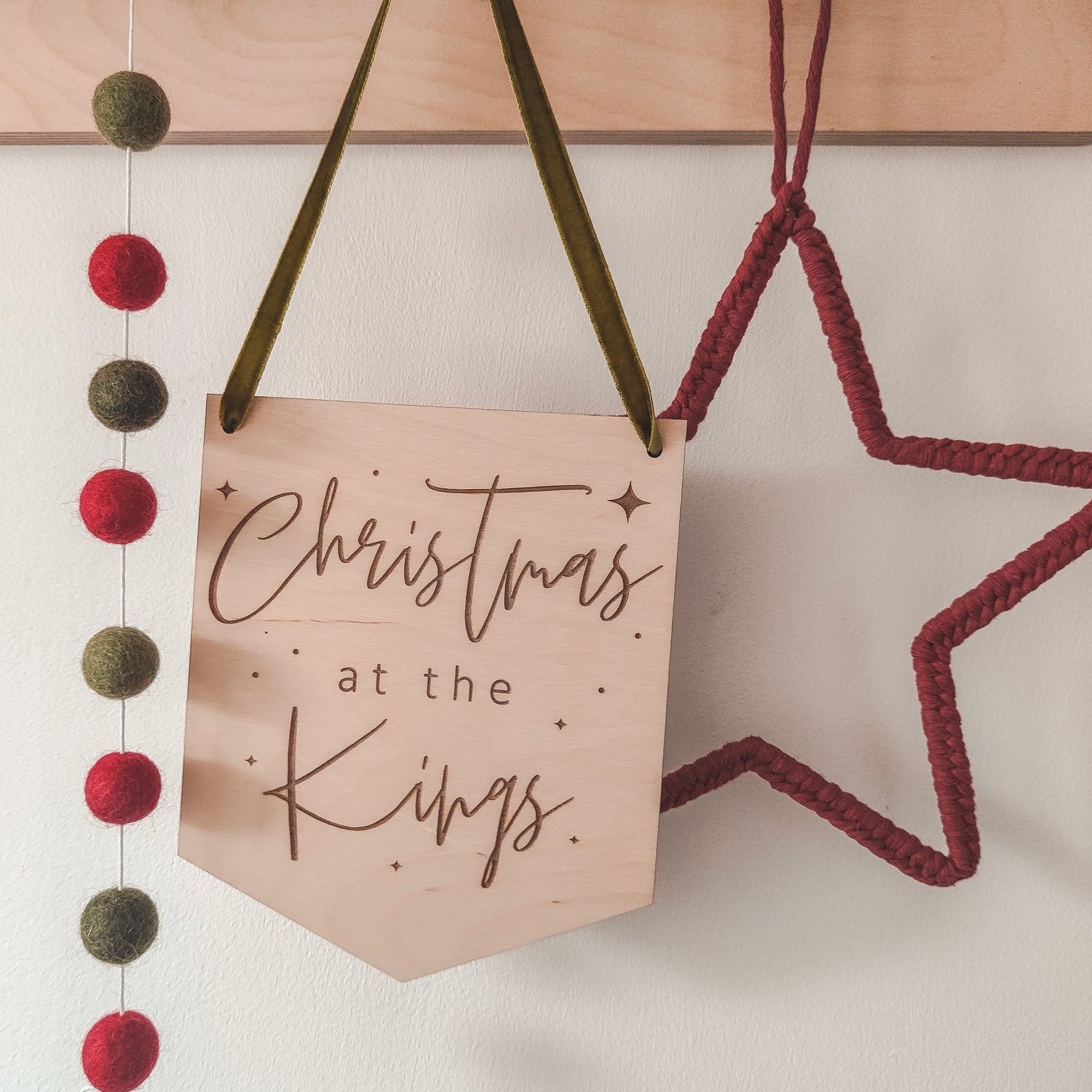Christmas at... personalised hanging banner