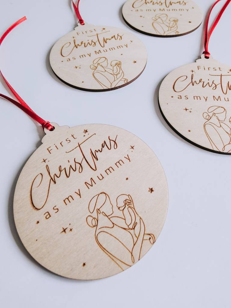 First Christmas as a mummy bauble