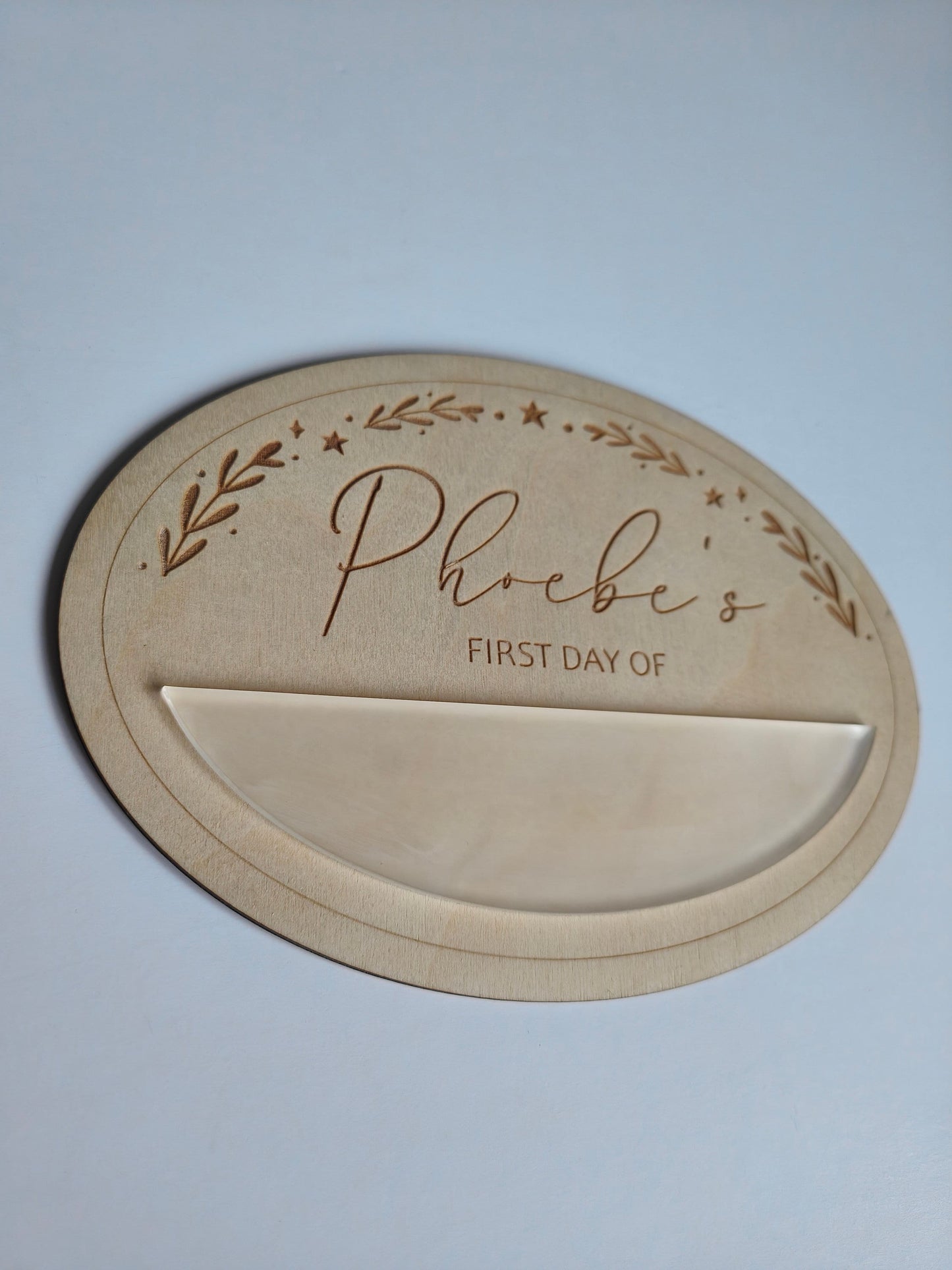 First day board - oval