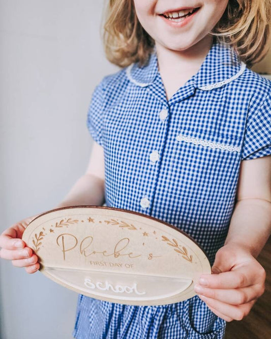 First day board - oval