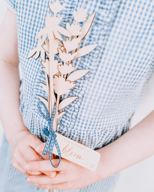 Wooden wildflower posy