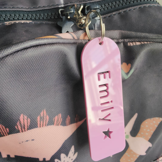 Personalised acrylic keyring