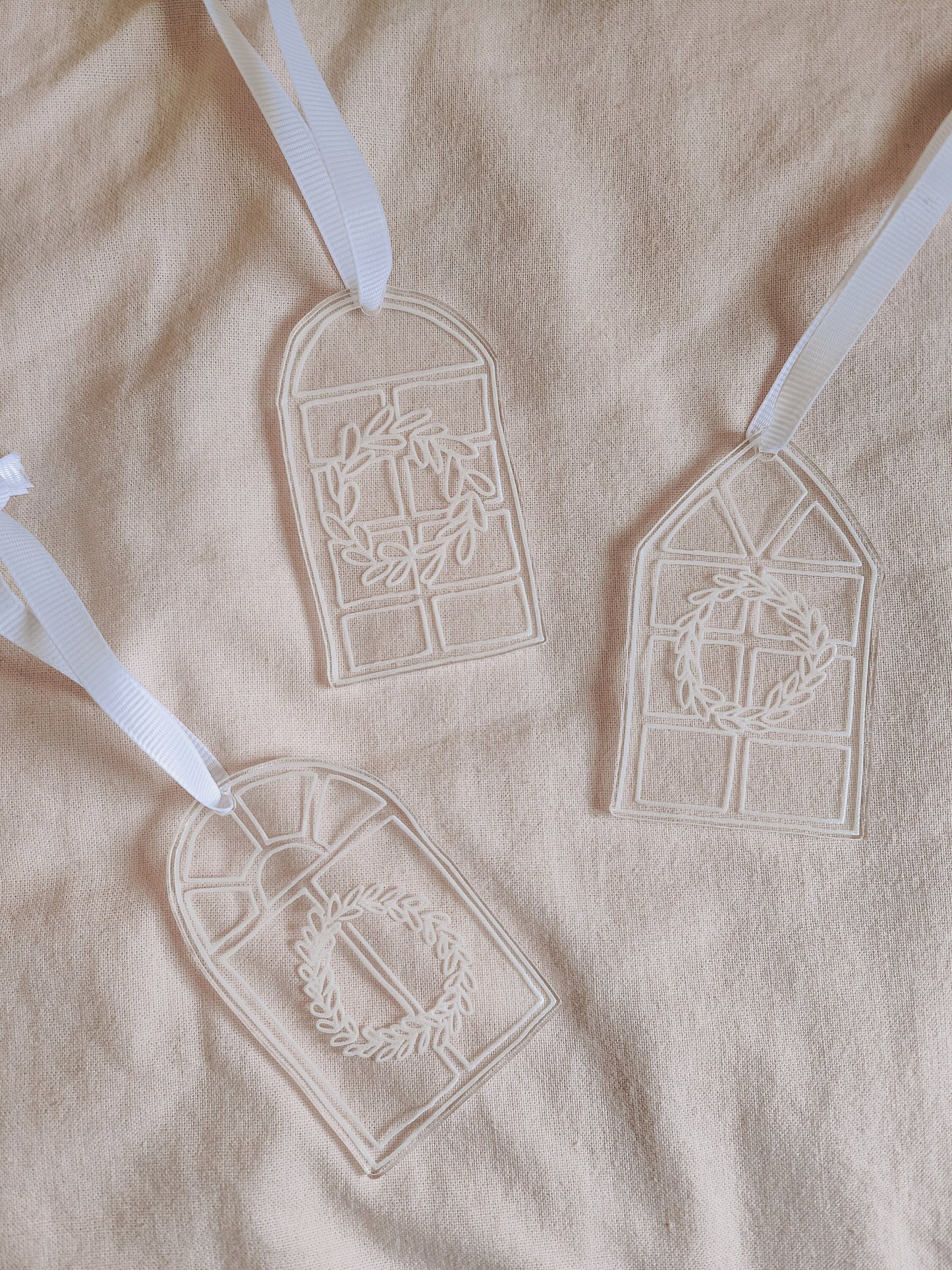 Christmas acrylic window tree decorations