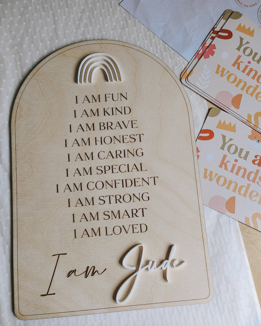 Personalised positive affirmation board