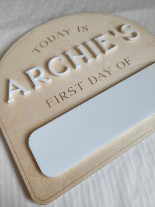 First and last day of school sign - double sided