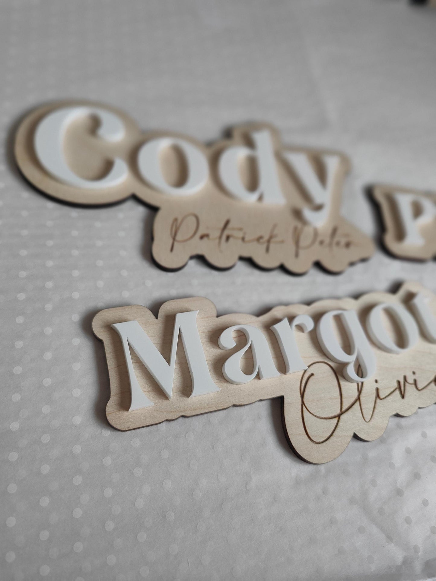 Baby name announcement plaque