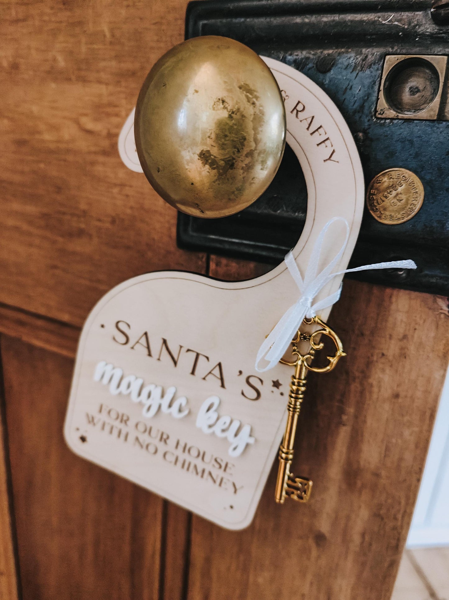 Personalised Santa's magic key door hanger