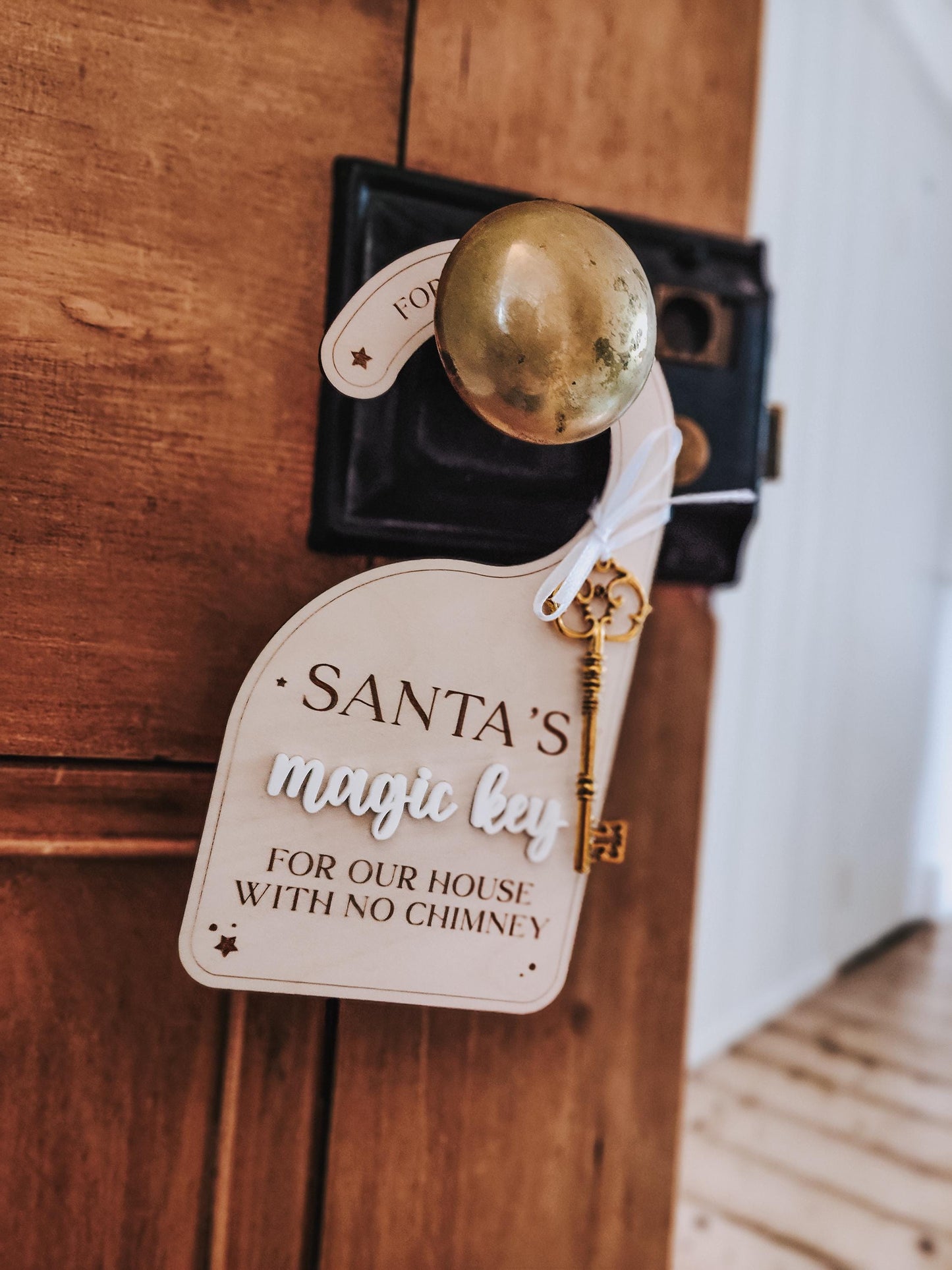 Personalised Santa's magic key door hanger