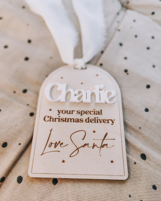 Personalised Christmas gift tag
