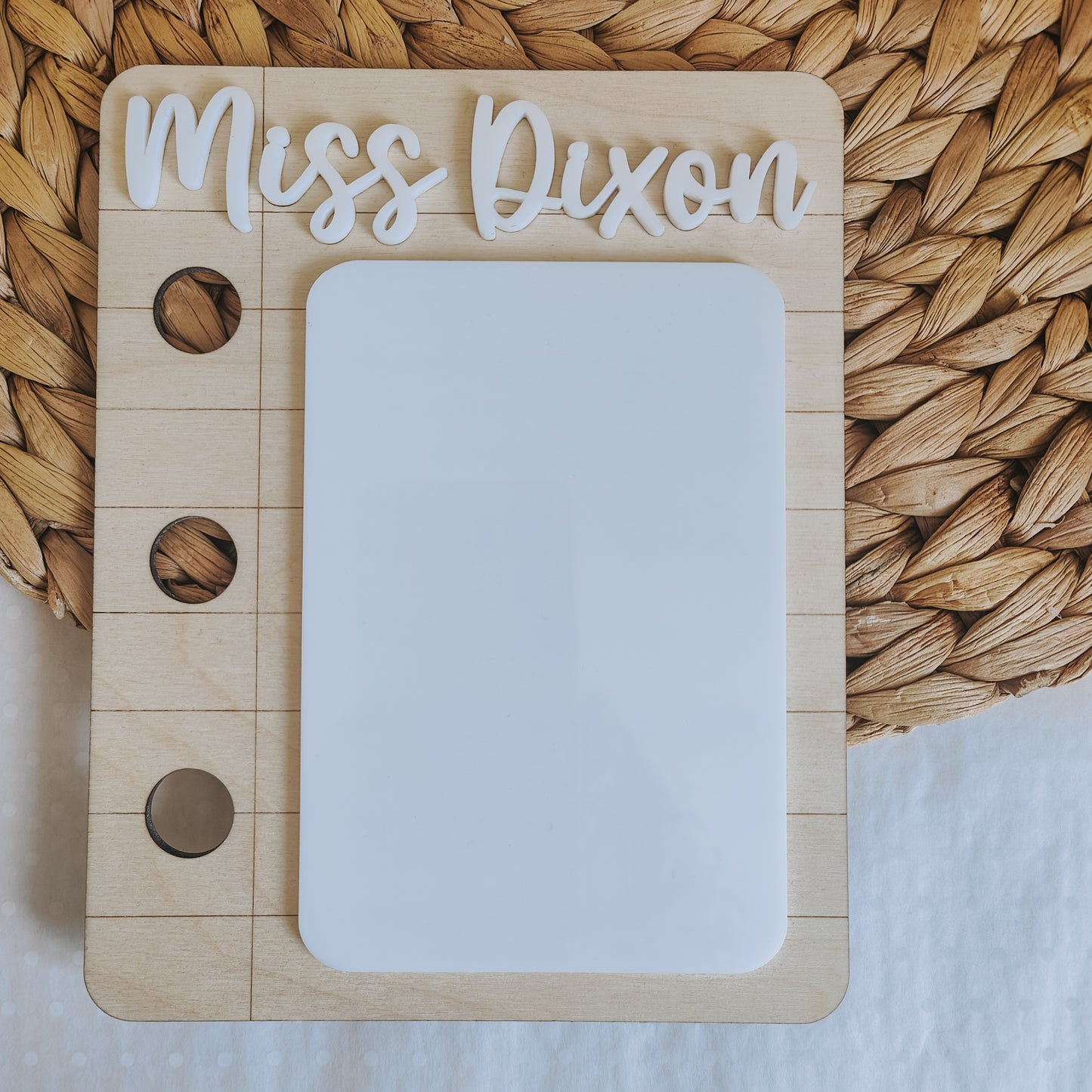 Personalised teacher wipe clean note pad