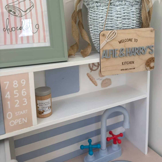Personalised kitchen hanging sign