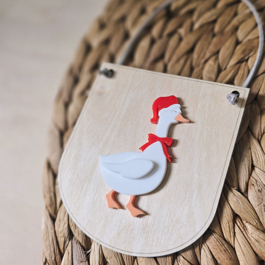 Christmas Goose mini hanging banner