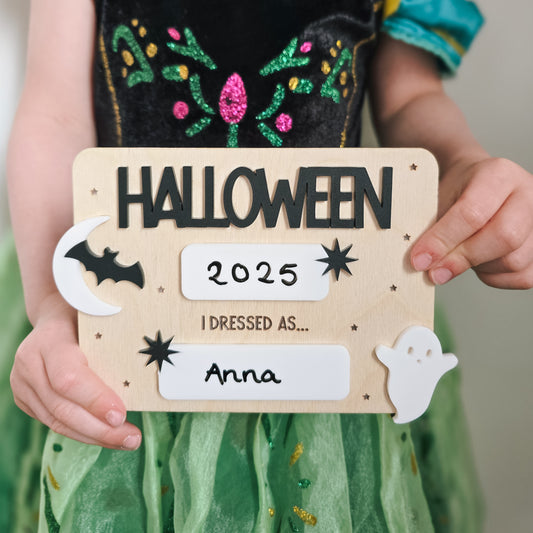 Halloween costume memory board