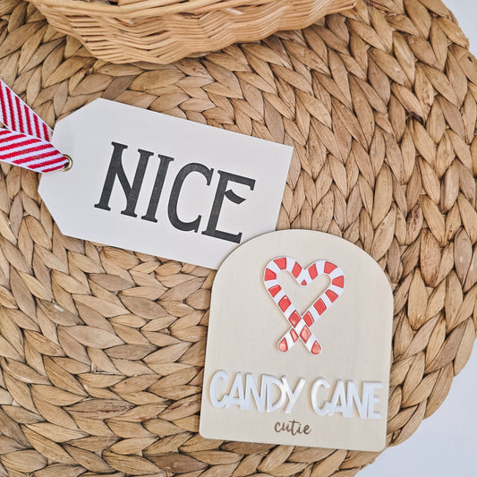 Candy Cane Cutie Christmas shelf sitter decoration