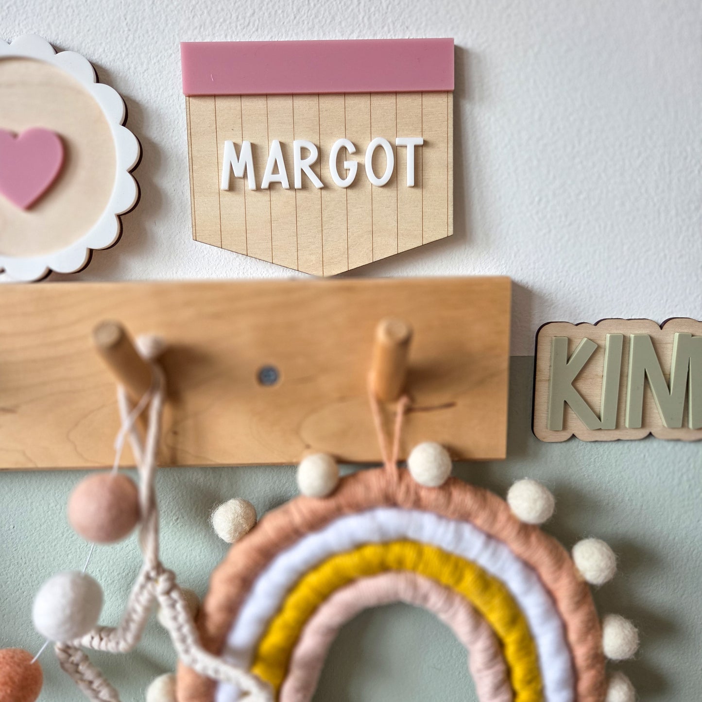 Personalised striped pennant plaque