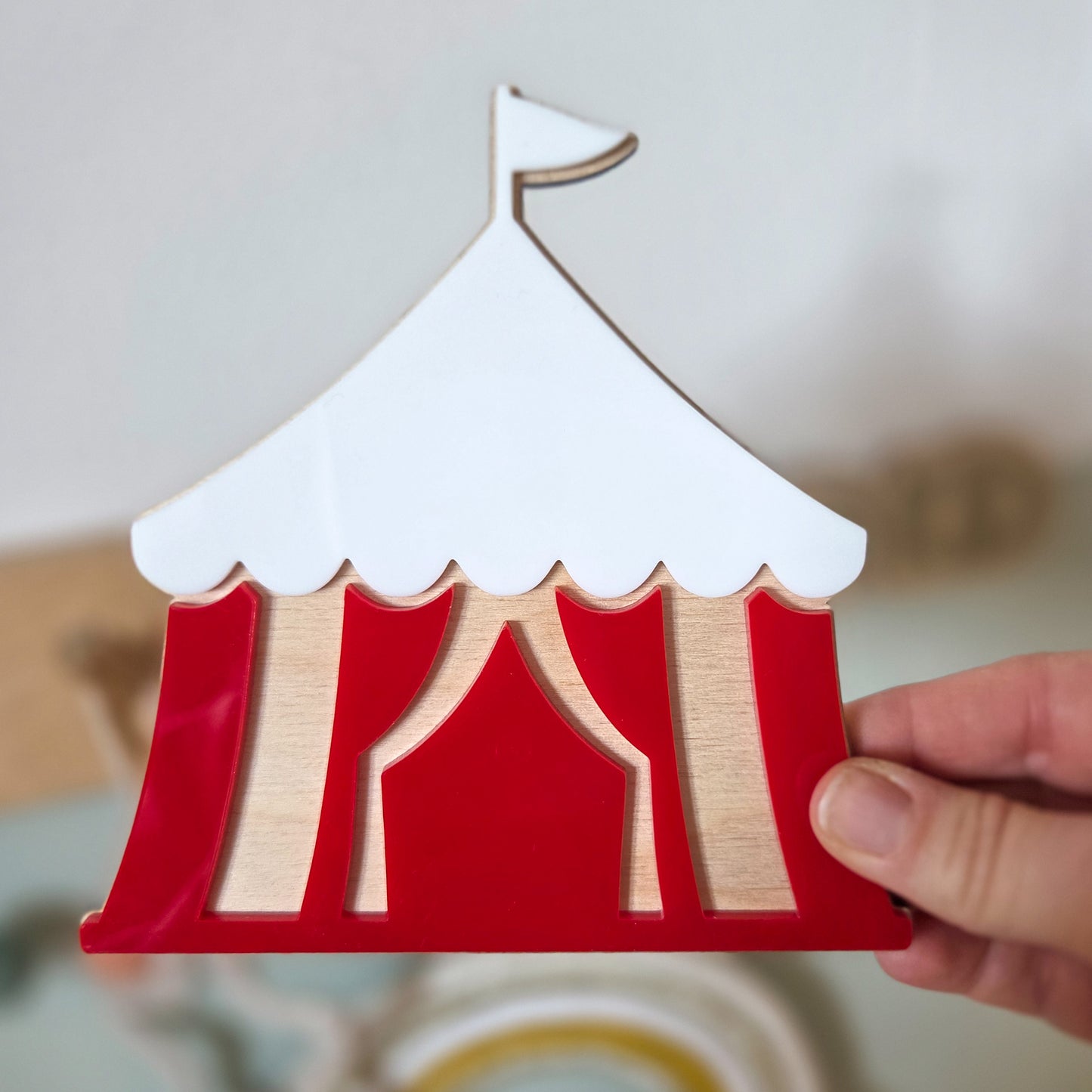 Circus tent plaque
