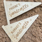 Sandcastle wooden flag