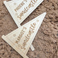 Sandcastle wooden flag