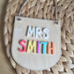 Personalised teacher mini hanging