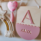 Personalised initial scallop hanging banner