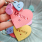 Heart family keyring