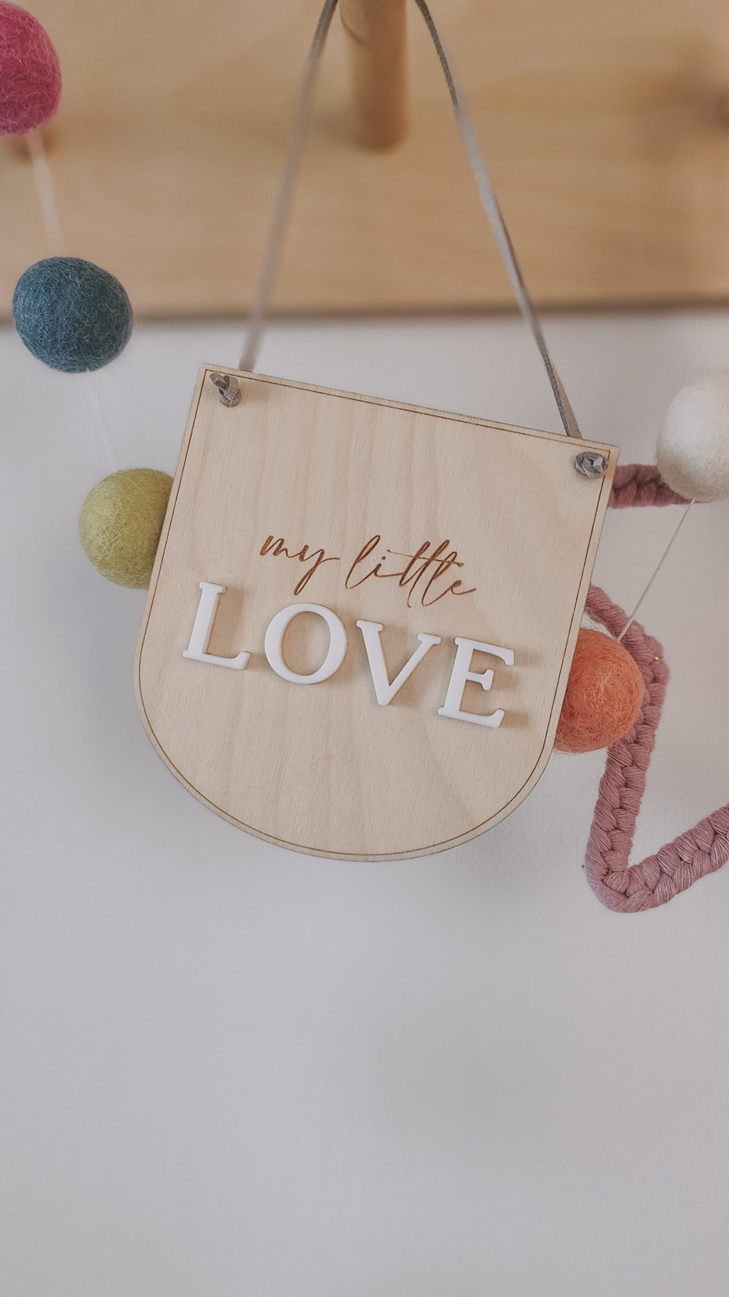 My little love, mini hanging banner