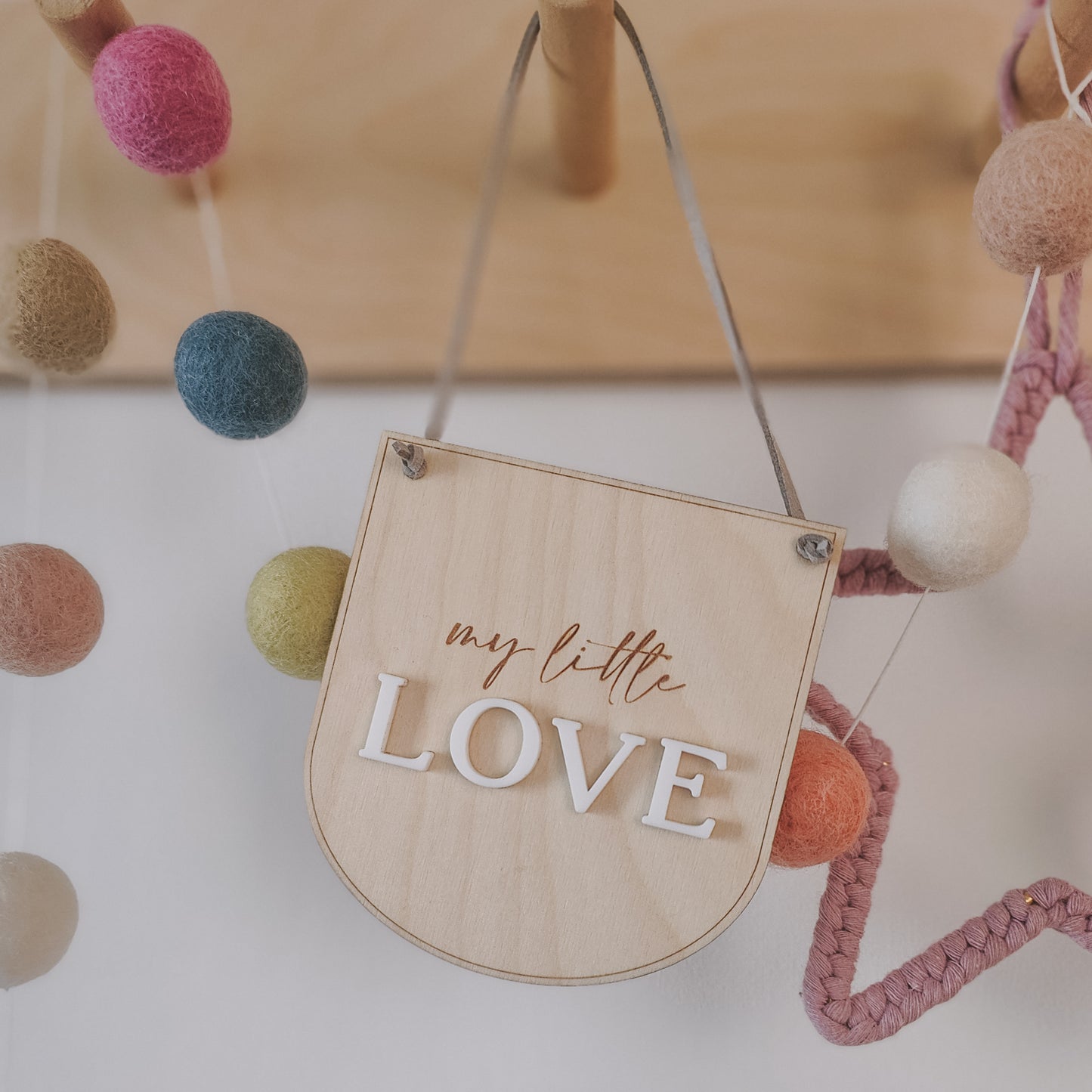 My little love, mini hanging banner