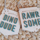 Personalised dino dude mini hanging banner