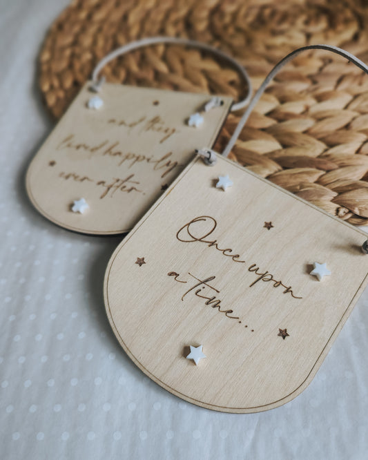Once upon a time mini hanging banner