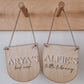 Personalised book shelf mini hanging banner