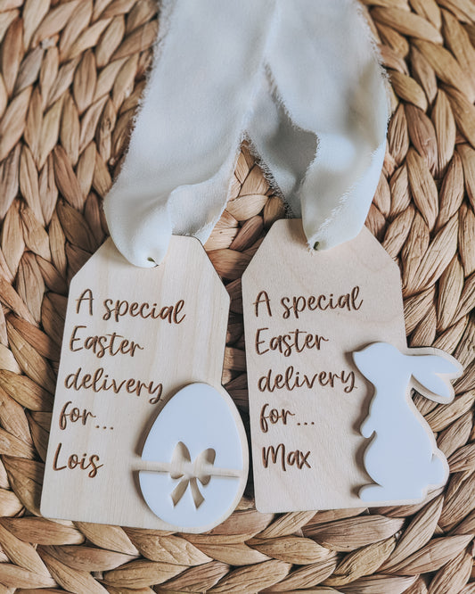 Personalised Easter gift tag