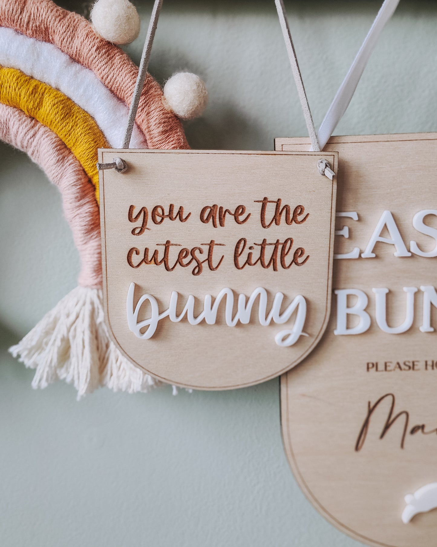 Cutest bunny mini hanging banner