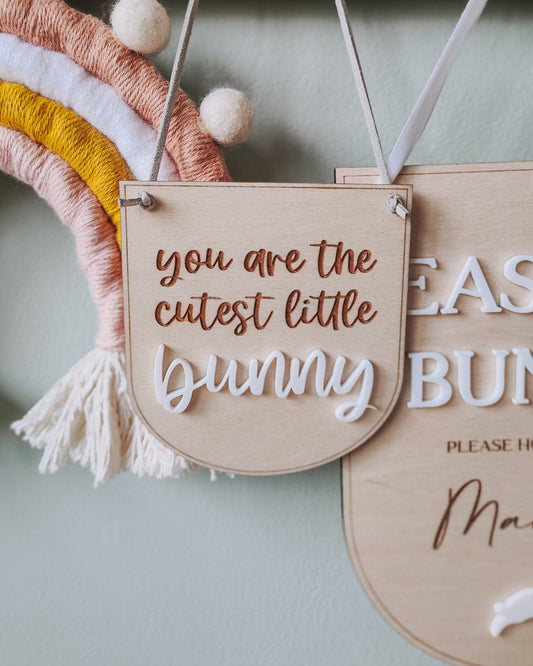 Cutest bunny mini hanging banner